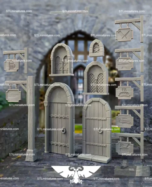 Doors and Windows STL 3D Printable Model