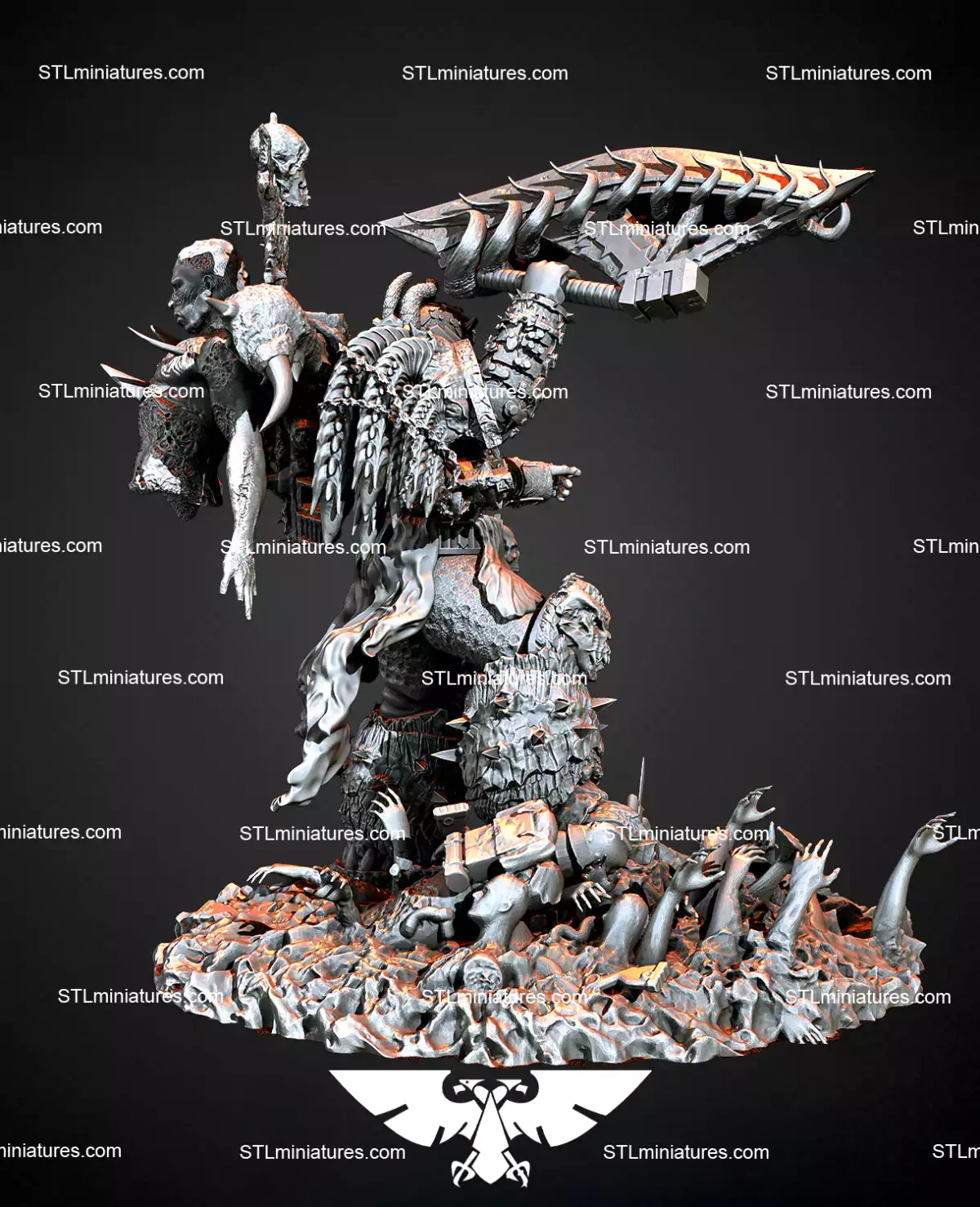 Khorne Warrior STL 3D Printable Model