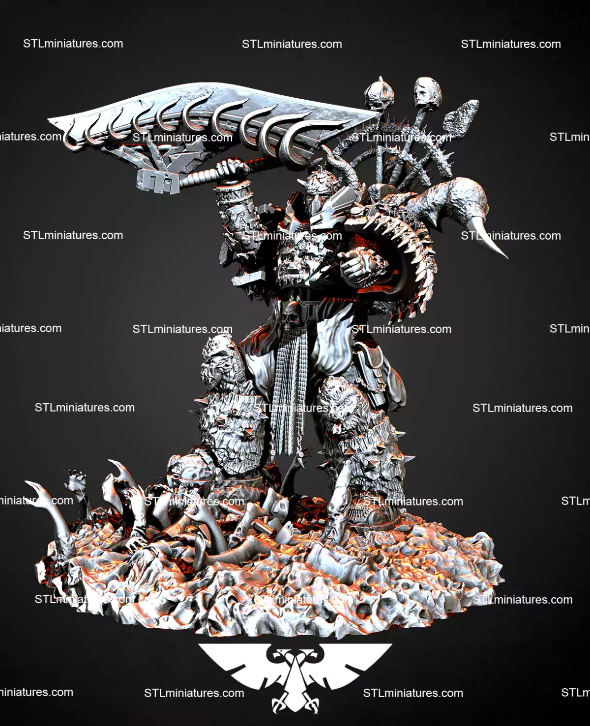 Khorne Warrior STL 3D Printable Model