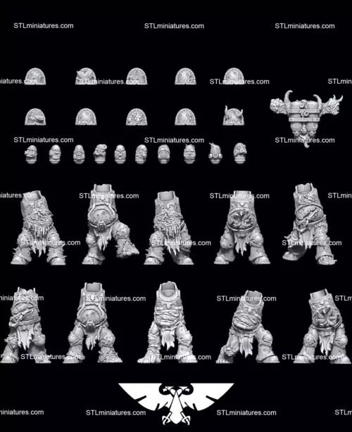 Set of 10 Plague Sons STL Files