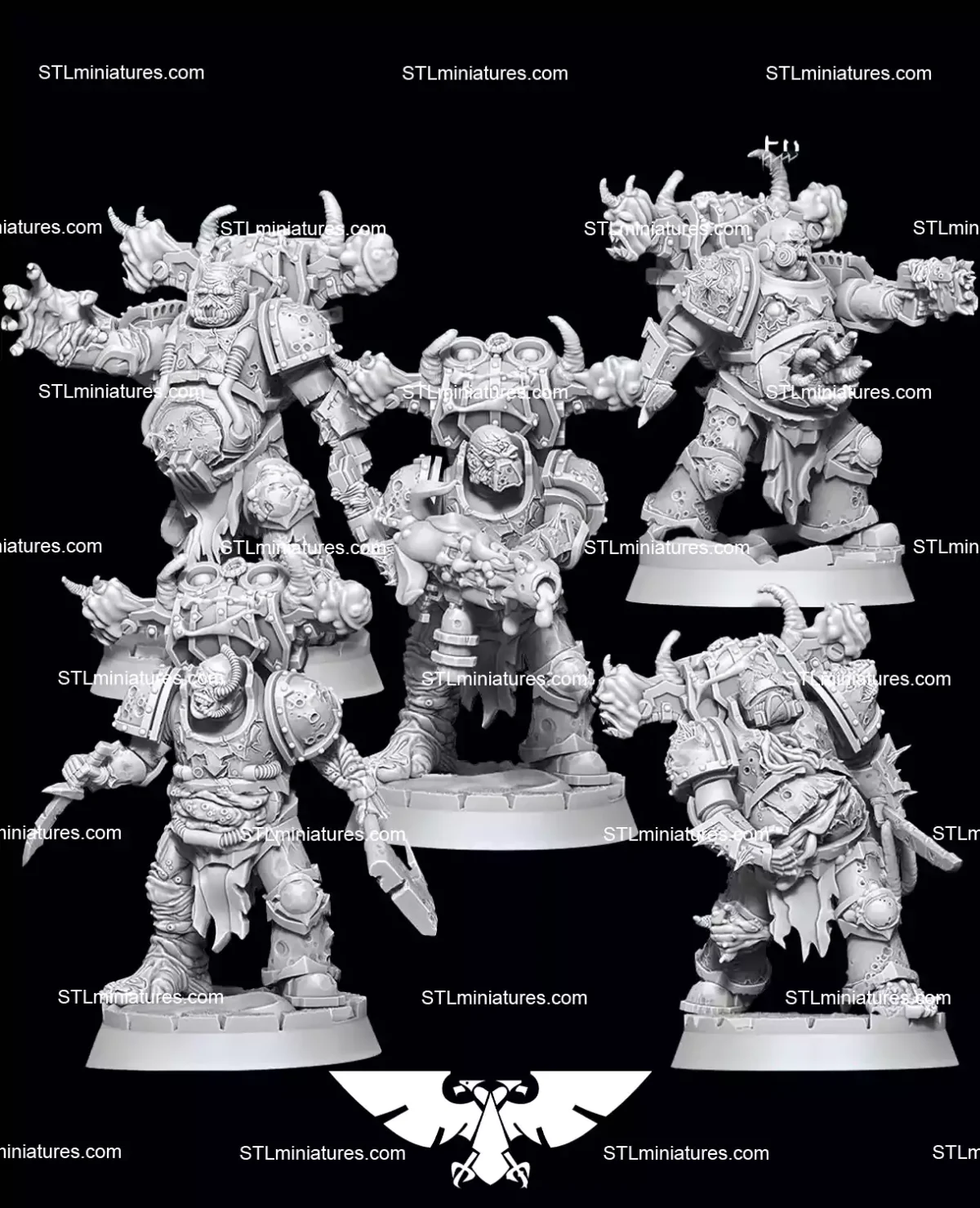Set of 10 Plague Sons STL Files