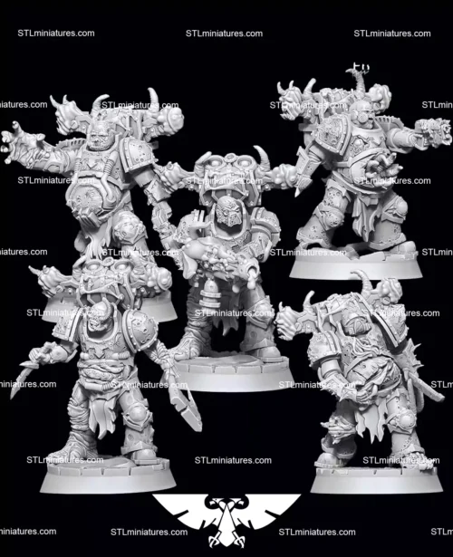 Set of 10 Plague Sons STL Files