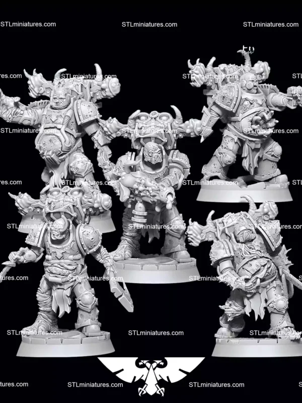Set of 10 Plague Sons STL Files