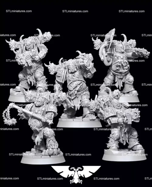 Set of 10 Plague Sons STL Files